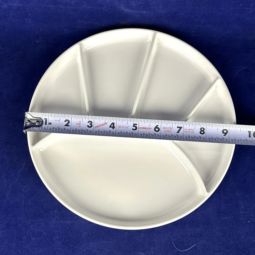 VTG Gourmet International White Divided Sushi Fondue 9